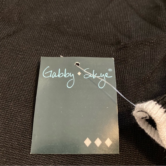 Gabby Skye Tiered Bell Sleeve Rayon Knit Sweater Dress Women’s Large Black - Picture 5 of 9